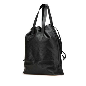 Louis Vuitton Shadow Bag Leather Handbag Black Helmet Black Noir Tote